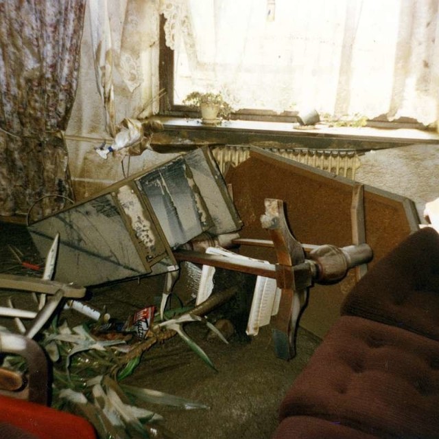 Zniszczenia w domu Judyty Curlok z Boguszyc.