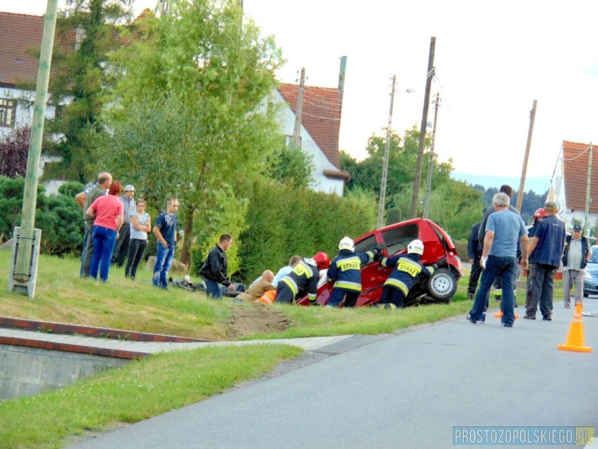 Do kolizji doszło w Sowinie (powiat nyski) o godz. 16.20.