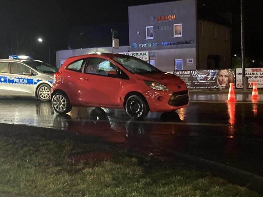 Potrącenie pieszego w Węgrzcach koło Krakowa