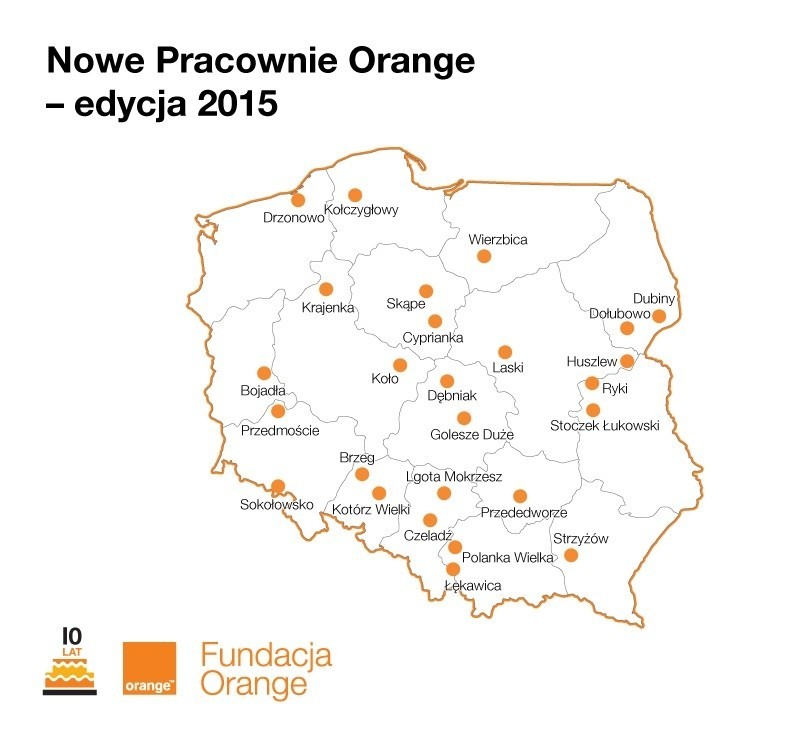 W 26 miejscowościach powstaną multimedialne Pracownie Orange