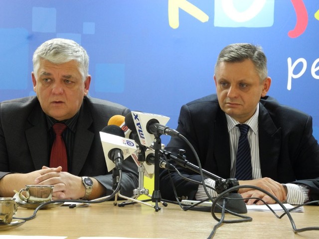 Od lewej: Andrzej Kierzek, wiceprezydent Koszalina i Piotr Jedliński, prezydent Koszalina.