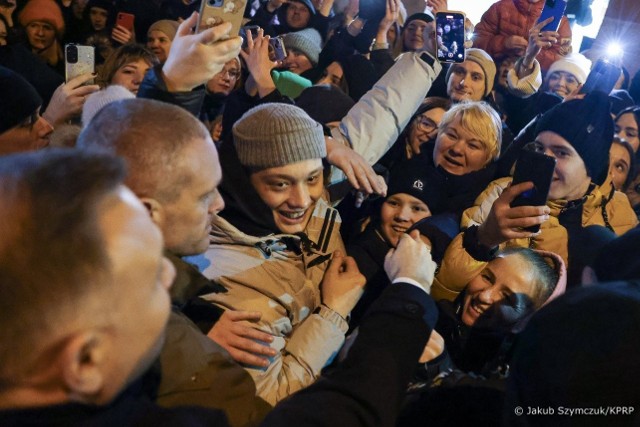 Spotkanie prezydenta Andrzeja Dudy z mieszkańcami Lwowa.