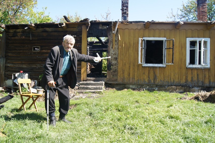 Tadeusz Piska żyje dzięki sołtysowi, który uratował go z płonącego domu