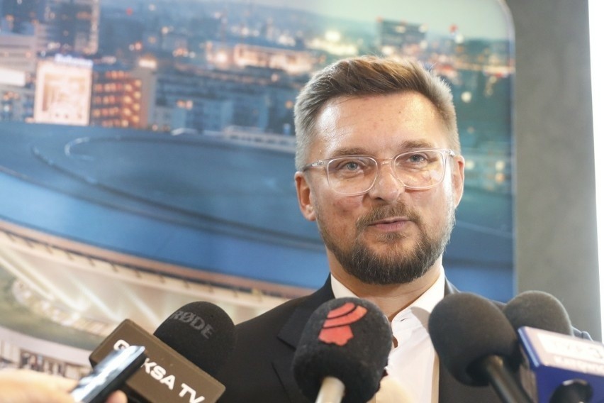 Prezydent Marcin Krupa na spotkaniu z hokeistami GKS...