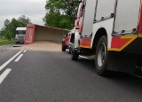 Wypadek na drodze krajowej nr 11 koło Kłanina [zdjęcia]