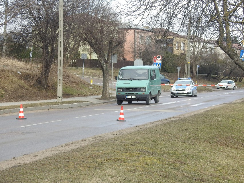 Wypadek w Suwałkach. Potrącenie pieszego na ul. Kolejowej