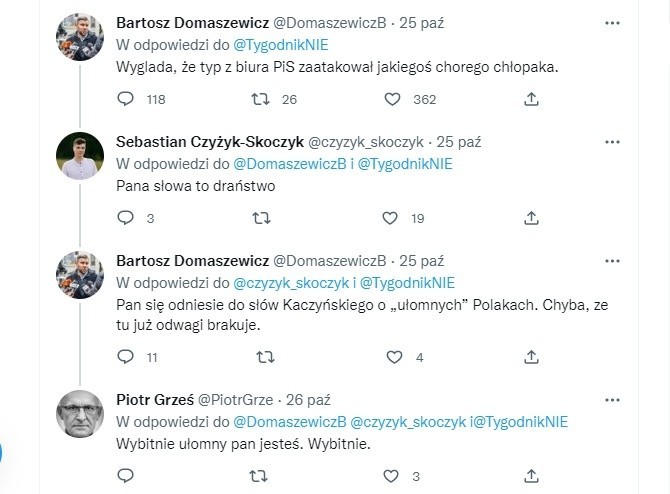 Wpis Bartosza Domaszewicza.