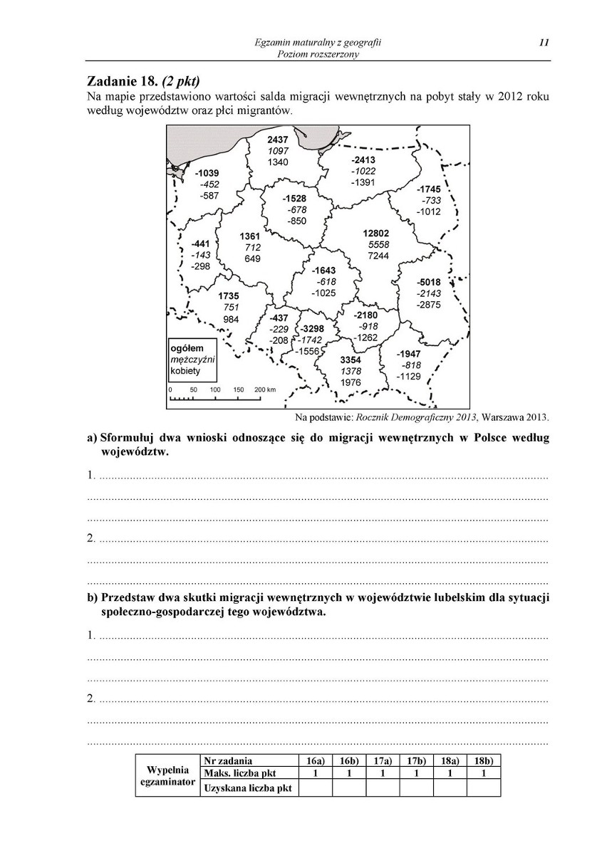 Matura 2014 GEOGRAFIA ARKUSZE CKE, PYTANIA, ODPOWIEDZI