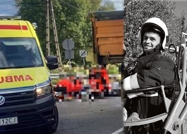 Do wypadku motocyklisty w Bielsku-Białej doszło na skrzyżowaniu ulic Sobieskiego i Regera. Ofiarą śmiertelną jest młody strażak OSP Iłownica.
