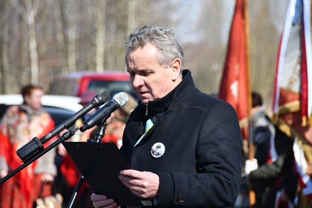 Włodzimierz Badurak, burmistrz Pińczowa, inicjator marszu.