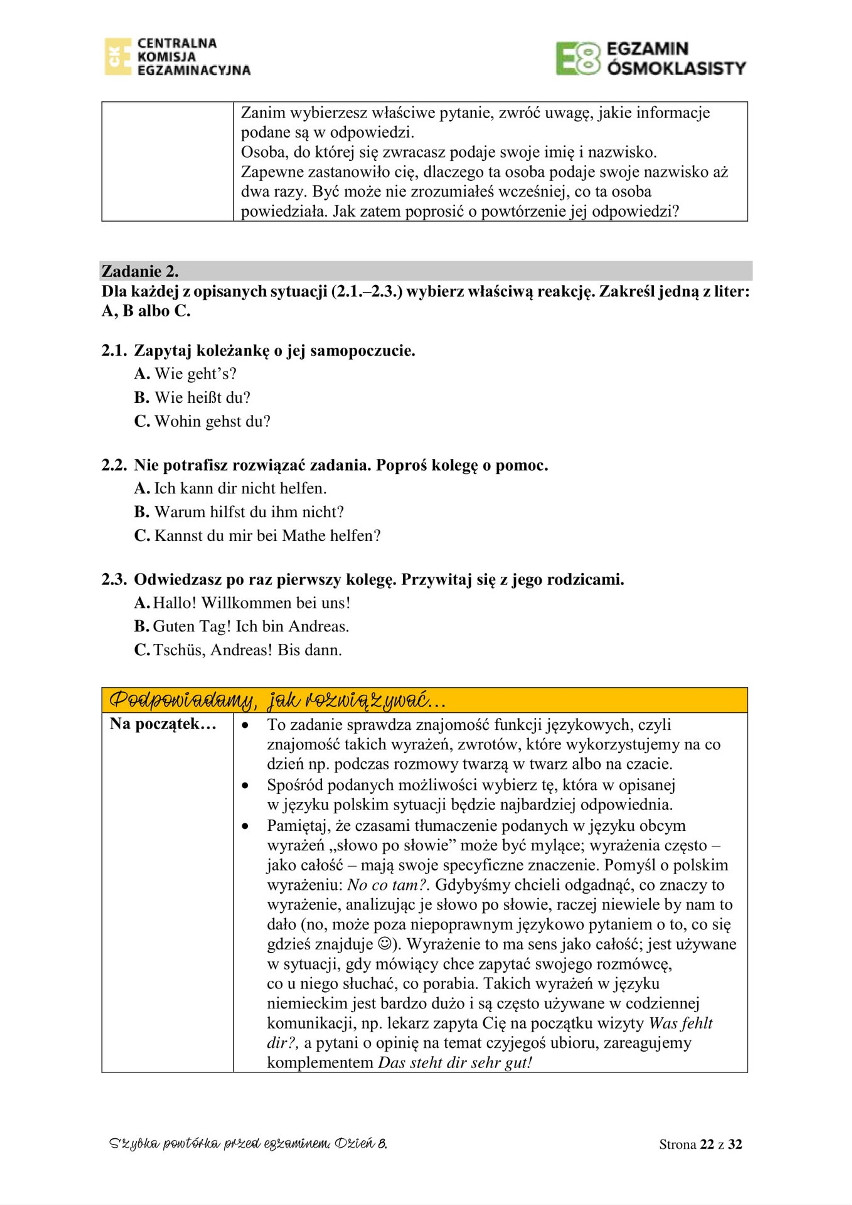 Szybka Powtórka Przed Egzaminem Dzień 1