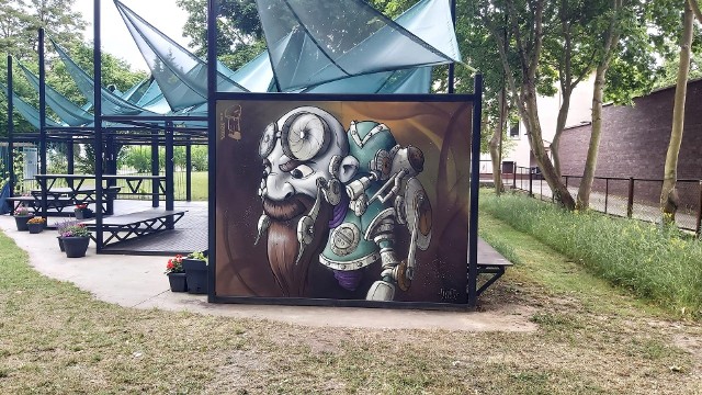 Nowe murale w Szczecinie w klimacie fantastyki autorstwa Kreda288