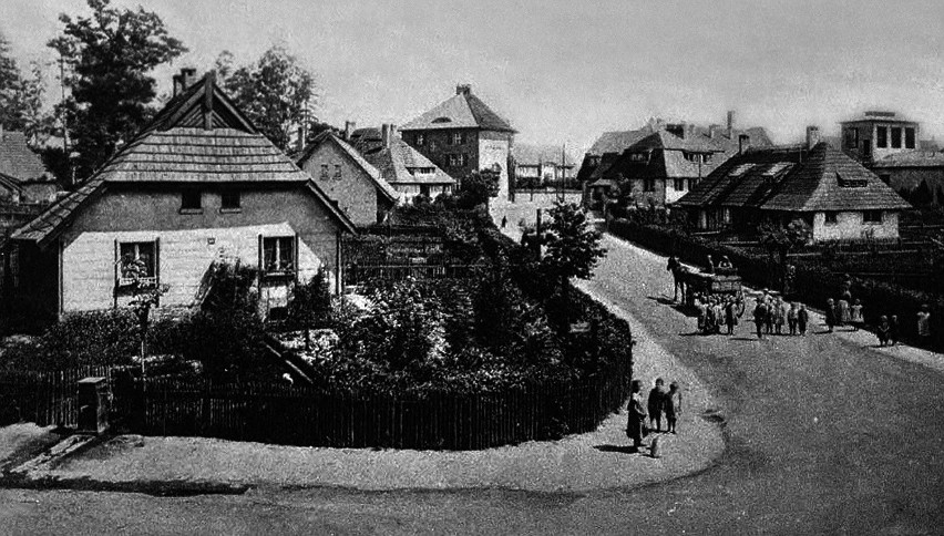 Osiedle Giszowiec na archiwalnym zdjęciu z roku 1922....