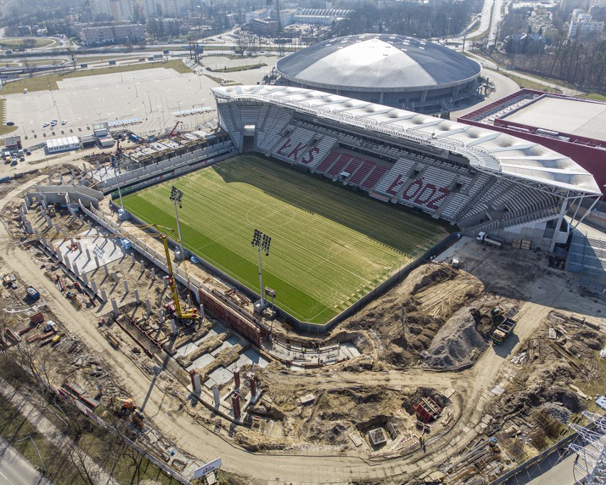 Łódź buduje stadion ŁKS - mimo okoliczności prace idą zgodnie z planem [ZDJĘCIA]