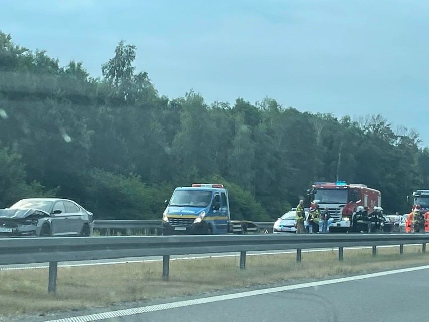 Zderzenie czterech pojazdów na S3 na węźle Myślibórz