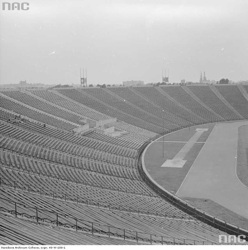 Stadion Dziesięciolecia w 1968 roku.