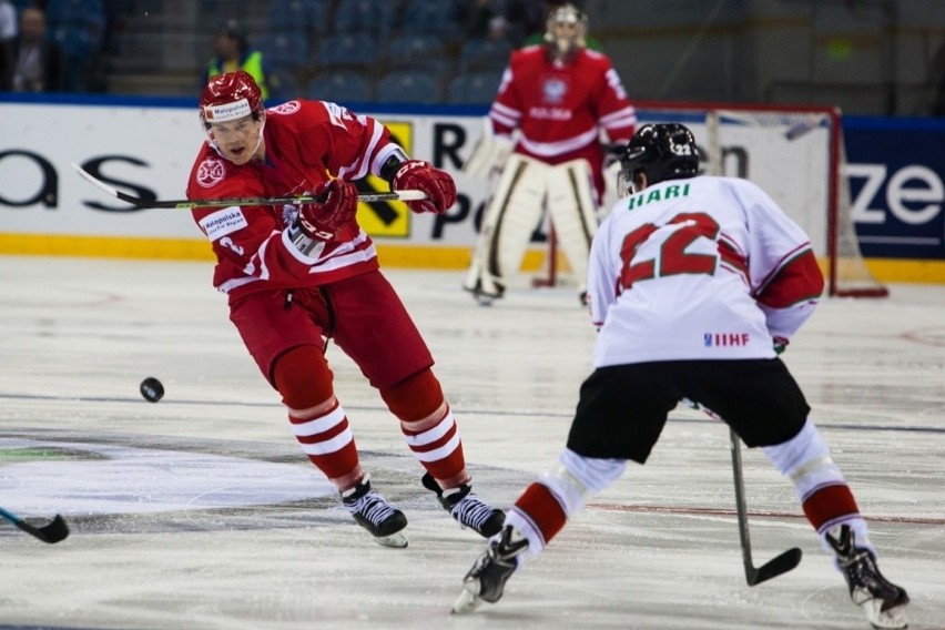 Hokejowe MŚ w Krakowie. Polska - Węgry 1-2 [ZDJĘCIA]