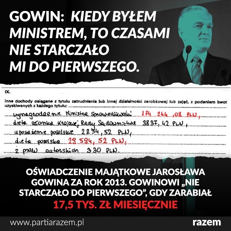 Jarosław Gowin MEMY pod hasłem: Biedny jak GOWIN pojawiły...