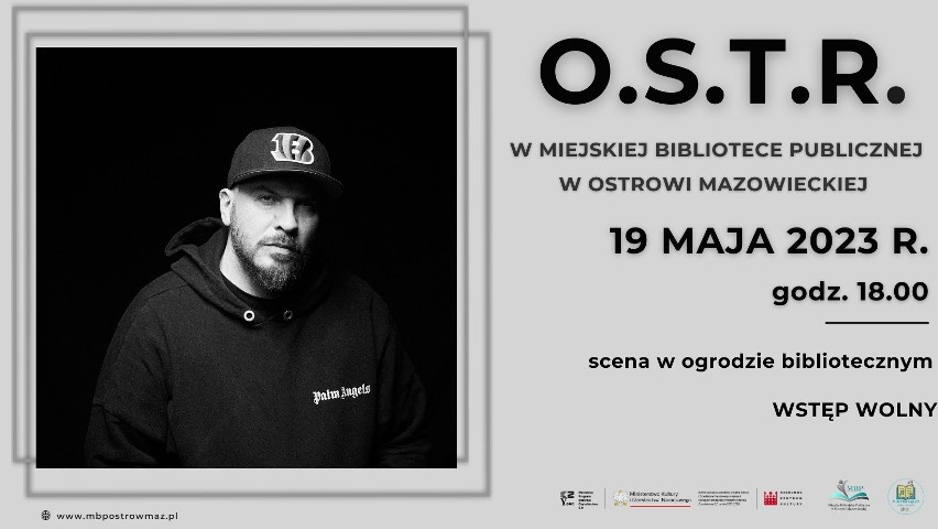O.S.T.R. w Ostrowi Mazowieckiej. Koncert i spotkanie autorskie odbędą się 19.05.2023