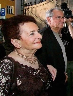 Niusia Horowitz-Karakulska z bratem Ryszardem Horowitzem w dniu otwarcia Muzeum Schindlera Fot. Anna Kaczmarz
