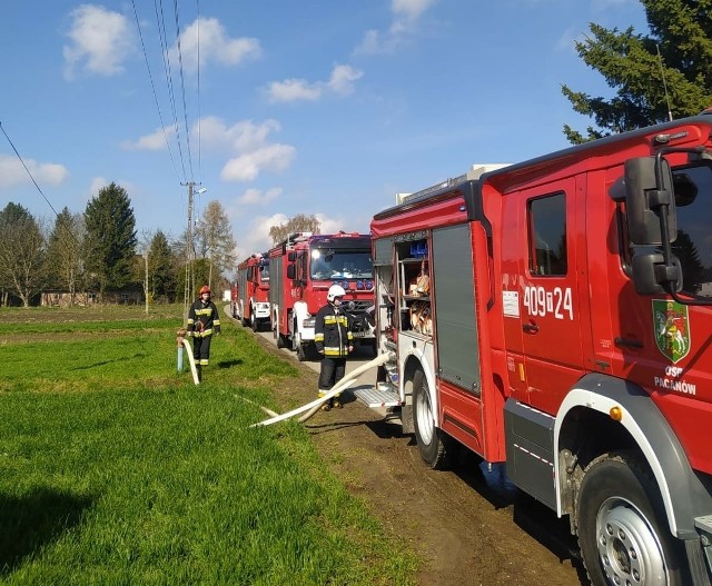 Pożar w warsztacie stolarskim w Pacanowie.