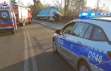 Wypadek we wsi Szczygły Górne. Kierowca ciężarówki prawdopodobnie zasnął za kierownicą (ZDJĘCIA)