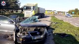 Wypadek w Stefanowie niedaleko Łęcznej. 41-letni kierowca w ciężkim stanie został helikopterem przetransportowany do szpitala