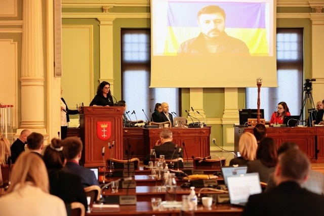 XLVIII sesja Rady Miasta Gdańska. Wystąpienie mera Mariupola, Wadyma Bojczenko