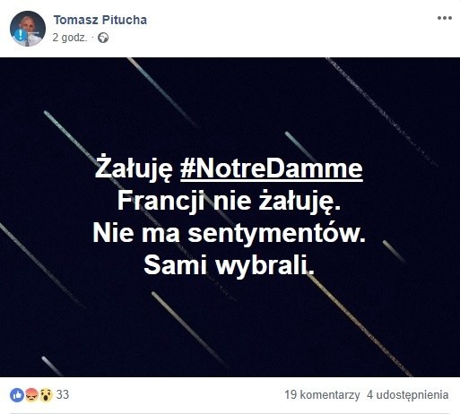 Radny Rady Miasta Lublin Tomasz Pitucha (PiS) opublikował...