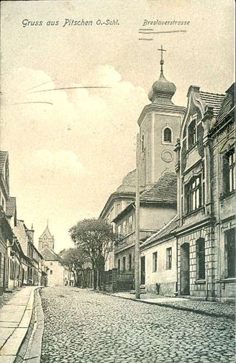 Breslauerstrasse (ulica Wrocławska) na początku XX wieku....