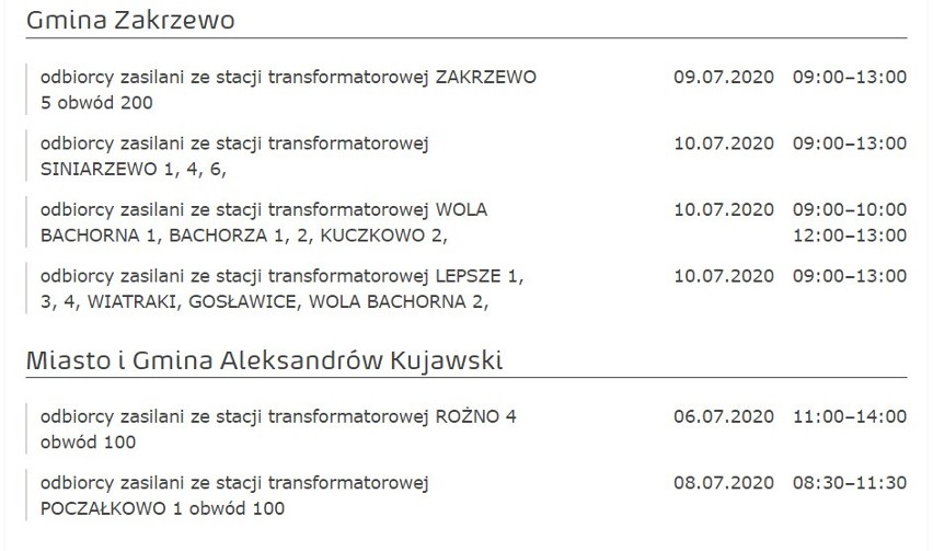 Wyłączenia prądu w Toruniu i regionie. Sprawdź najnowsze...