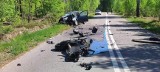 Wypadek w Sojach. Motocykl zderzył się z samochodem osobowym. Do wypadku doszło 15.05.2022