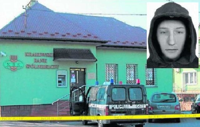 Sprawca napadu na bank w Lisiej Górze (u góry portret pamięciowy) od roku jest nieuchwytny 