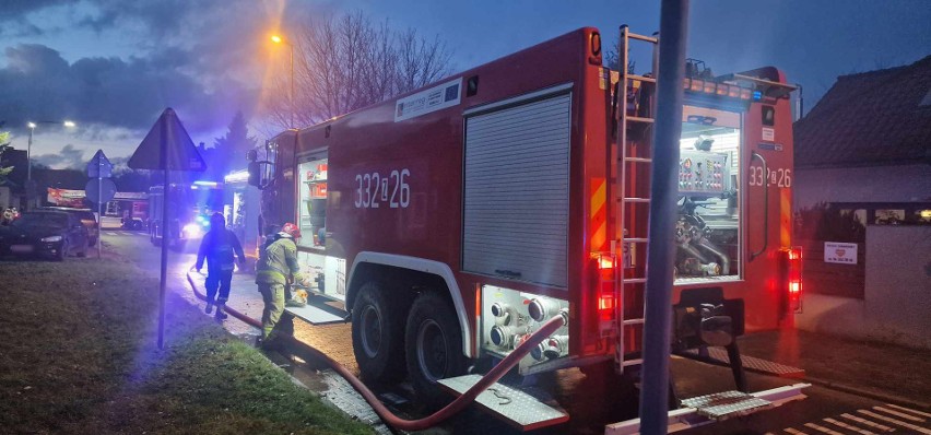 Pożar w Koszalinie, w dzielnicy Rokosowo