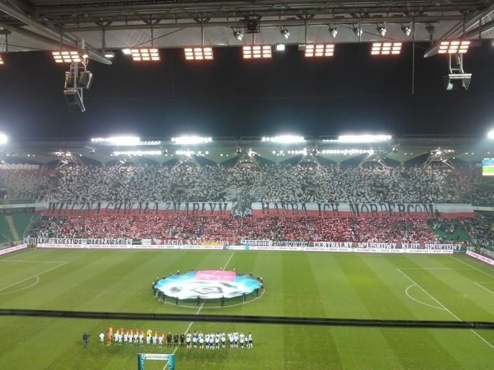 Kibice na meczu Legia - Jagiellonia