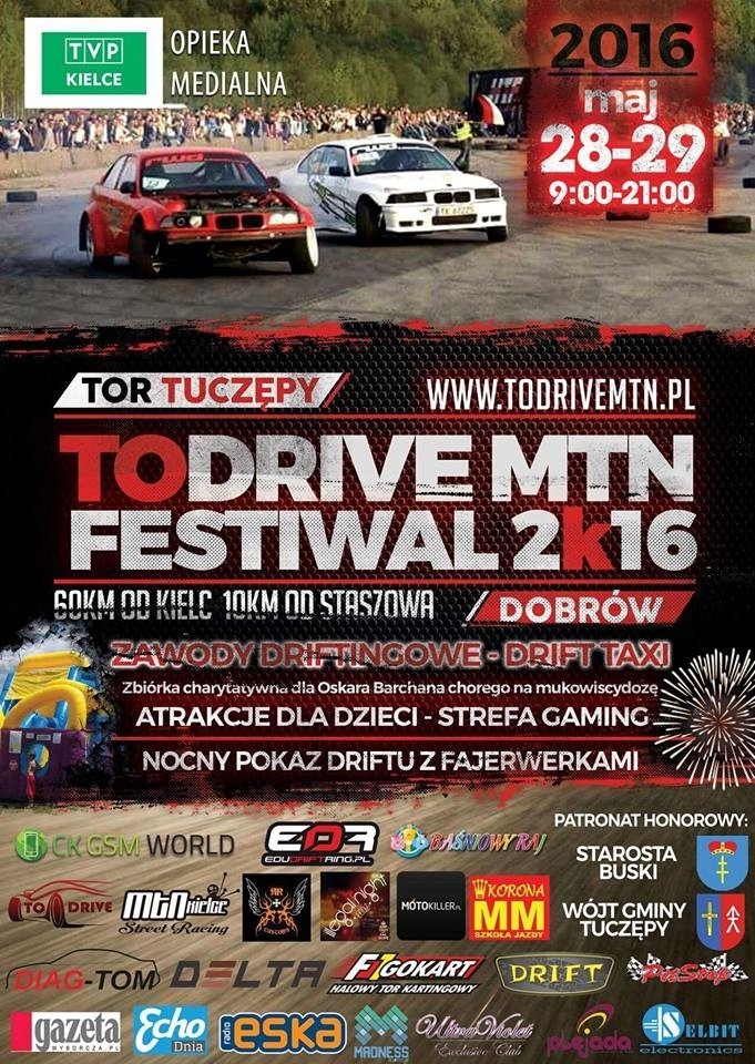 To Drive MTN Festiwal 2k16. Super zawody driftingowe na torze Tuczępy