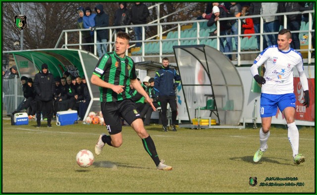 Szymon Jopek, strzelec gola dla Stali w meczu z Pogonią.