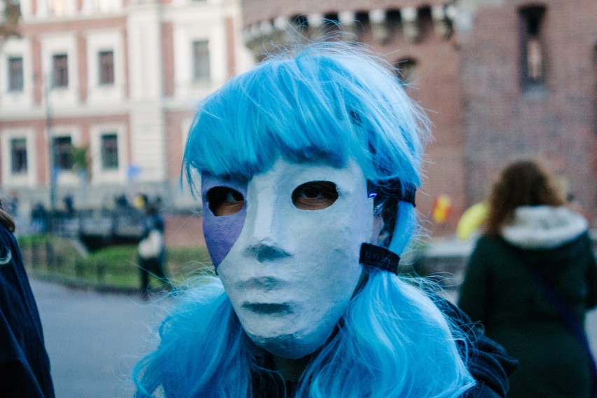 Kraków. Halloweenowy strajk klimatyczny. Młodzi wyszli na ulice [GALERIA]
