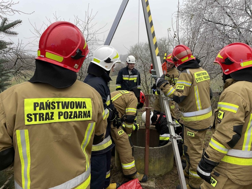 Działania ratownicze strażaków w miejscowości Konary-Kolonia