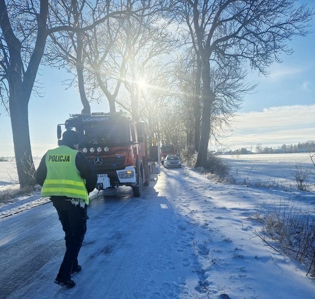 Wypadek w okolicy wsi Boręty w gminie Lichnowy