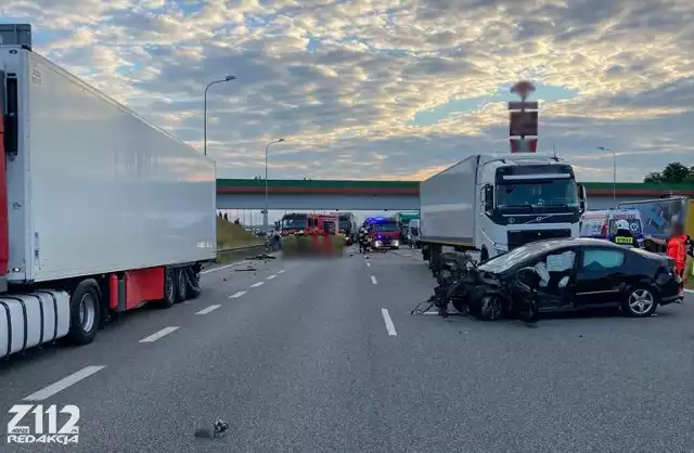 Do wypadku na A1 doszło na wysokości MOP Wieszowa