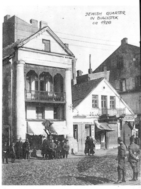 Białystok, 1926 rok. Zdjęcie żydowskiej dzielnicy, okolice...