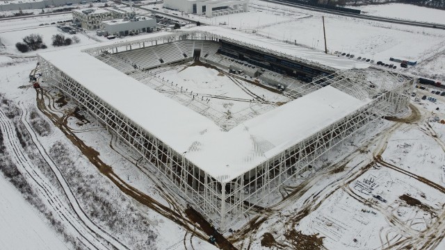 Budowa stadionu w Opolu.
