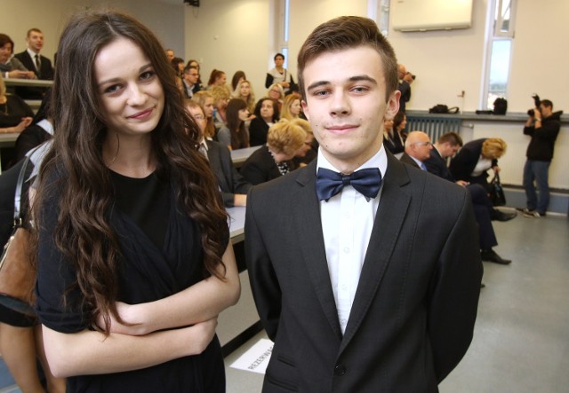 Wśród nagrodzonych uczniów znaleźli się Maria Satalecka i Łukasz Woś uczący się w liceum i technikum w Łopusznie.