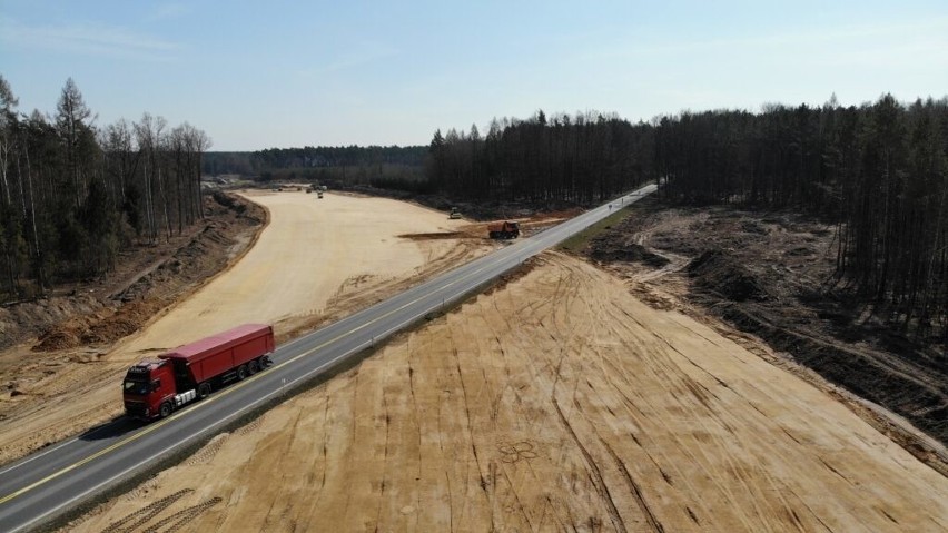 Tak wygląda postęp prac na obwodnicy Olesna.