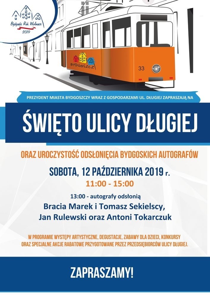 W sobotę odbędzie się Święto ulicy Długiej połączone z uroczystością odsłonięcia Bydgoskich Autografów