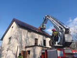 Pożar na poddaszu domu w Pieczyskach, w gminie Chynów, w powiecie grójeckim