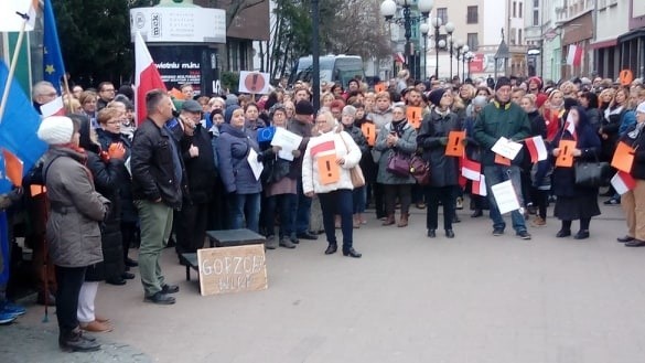Manifestacja nauczycieli w Gorzowie