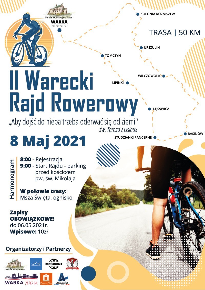 Rajd rowerowy dla wszystkich chętnych już 8 maja.