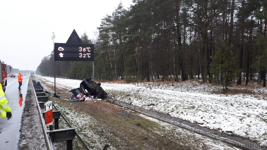Wypadek na autostradzie A4 pod Opolem.